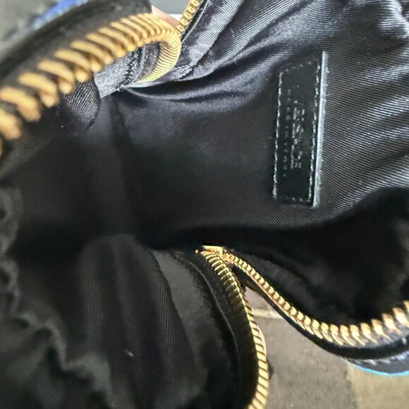 Versace Medusa Printed Calf Leather Tiger Blue/Black 100792 Phone case Bag - Picture 6 of 16